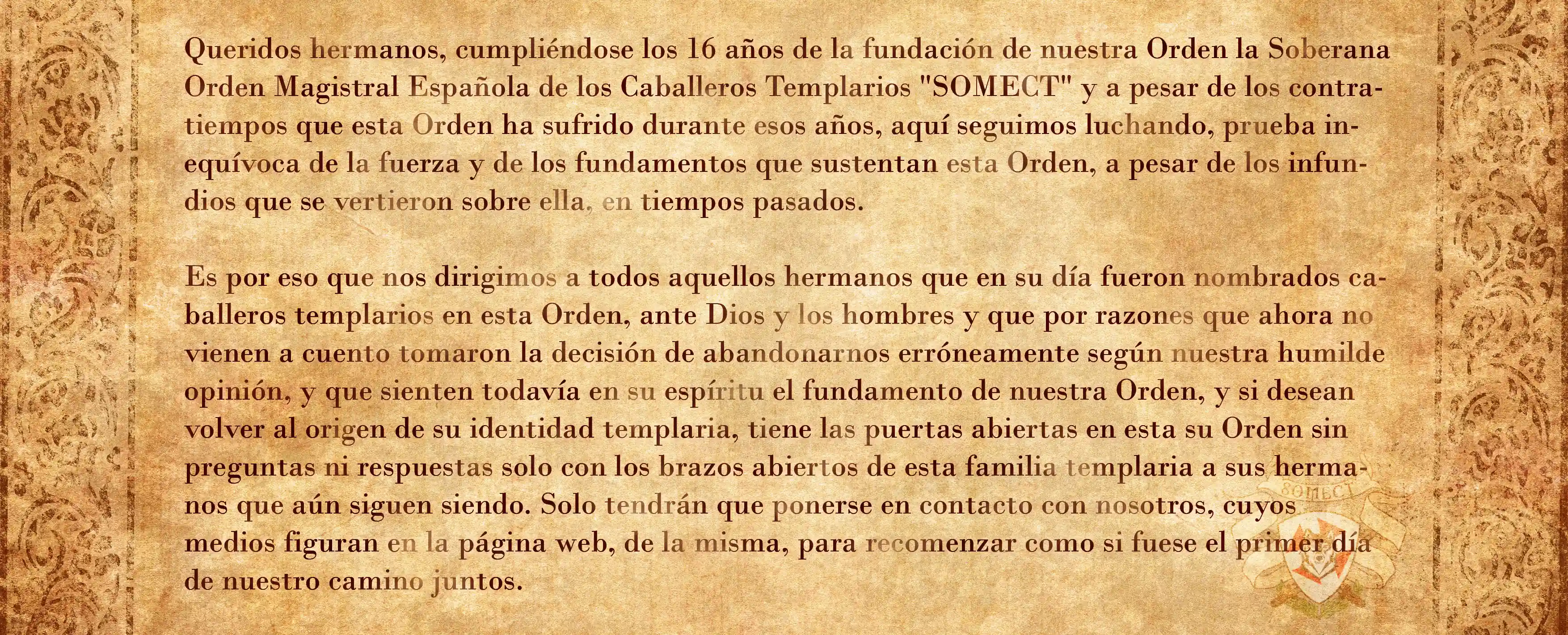 Mensaje inicial SOMECT